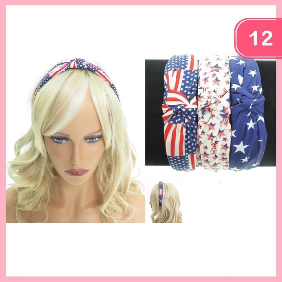 Patriotic Headband Red White & Blue USA - Picture 1 of 1